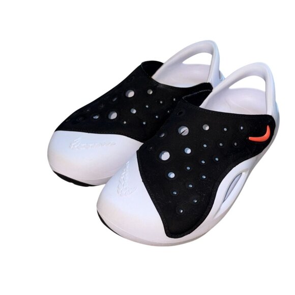 Nike Aqua SwooshKids' Sandals Strike/White/Hyper Orange) Size 5-GUC - Picture 1 of 7